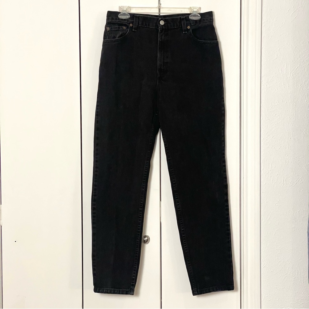 Vintage Women’s Levi’s 550 Black Tapered Relaxed Fit 90s Misses Jeans 31 10 12